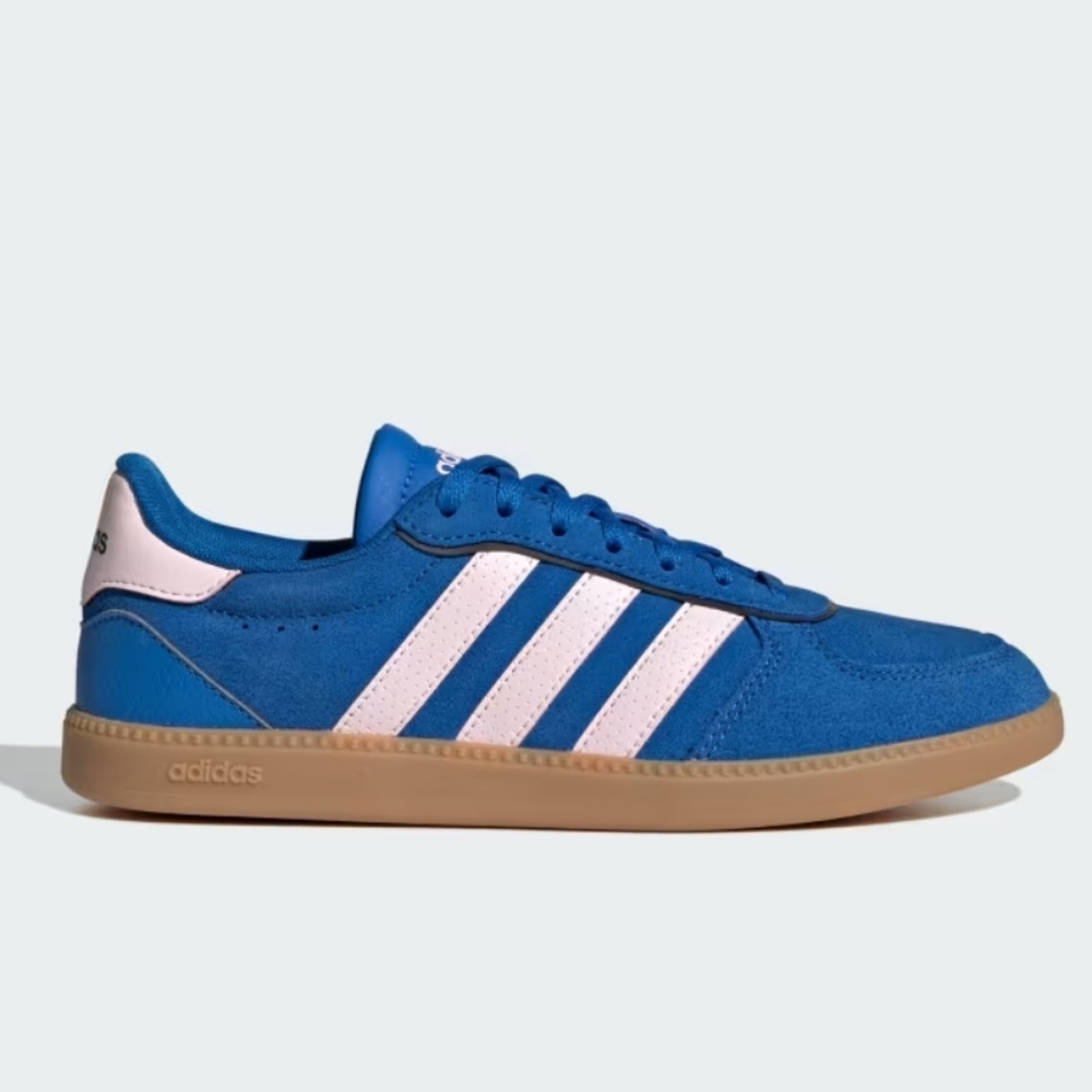 Adidas Cloudfoam Plus Suede 3 Stripe Sneakers Womens 6 Blue - Picture 2 of 8